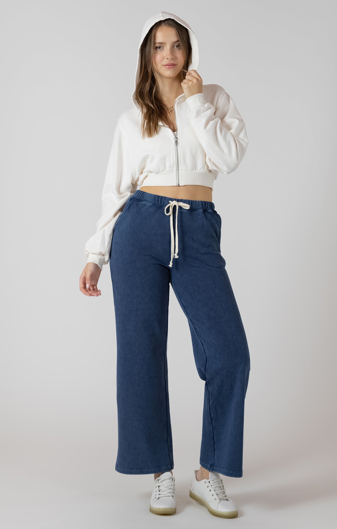 Comfy & Collected Knit Pants in Washed Indigo by Dex