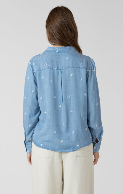 Little Blooms Denim Shirt by Dex