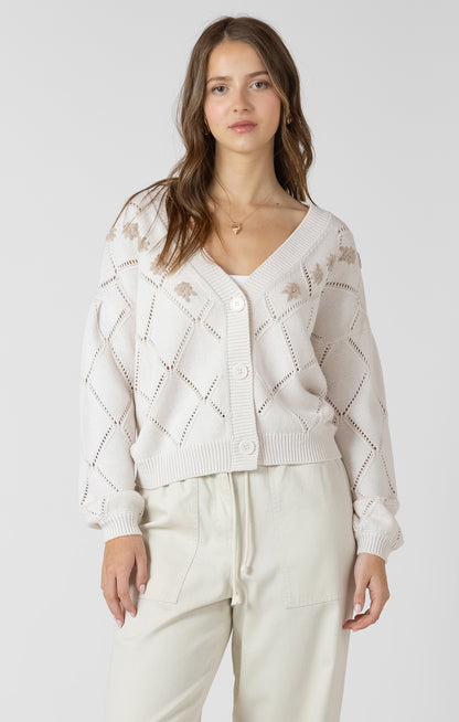Garden Whisper Pointelle Cardigan by Dex