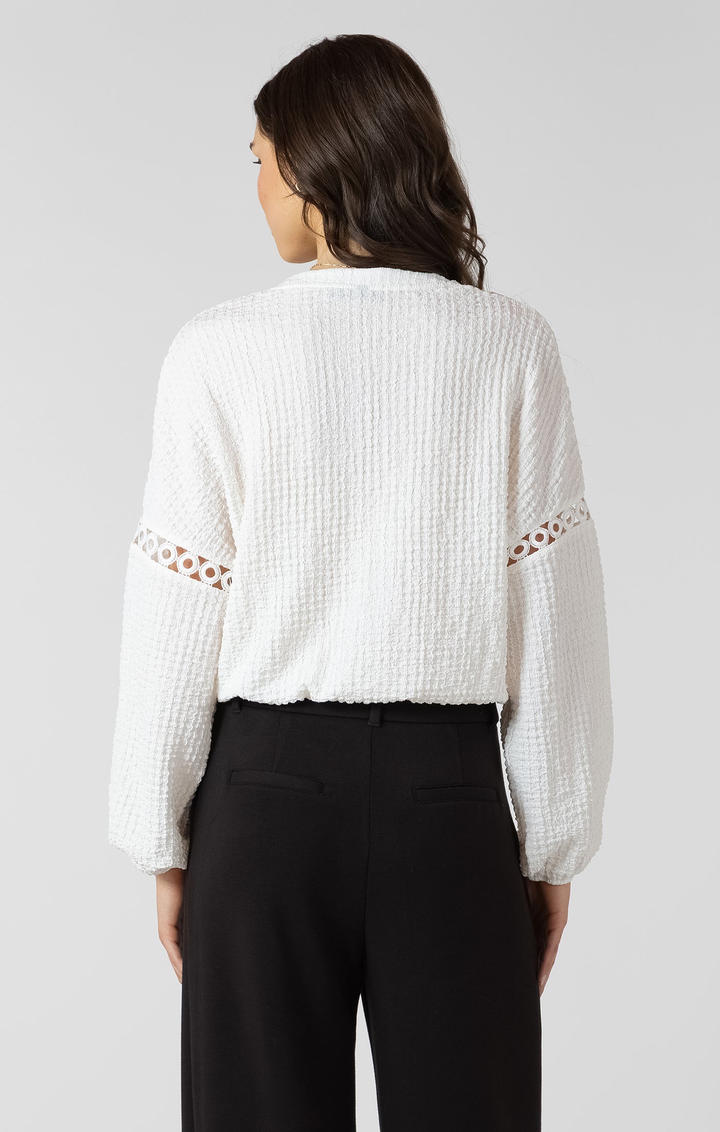 Ivory Halo Textured Top by Dex