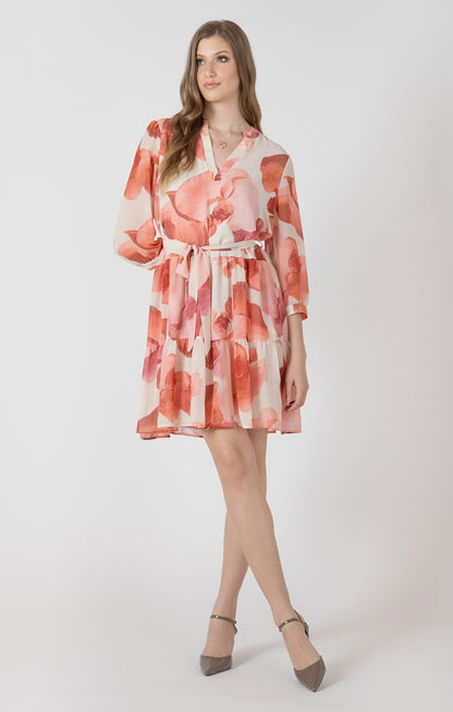 Petal Glow Tie-Waist Dress by Dex