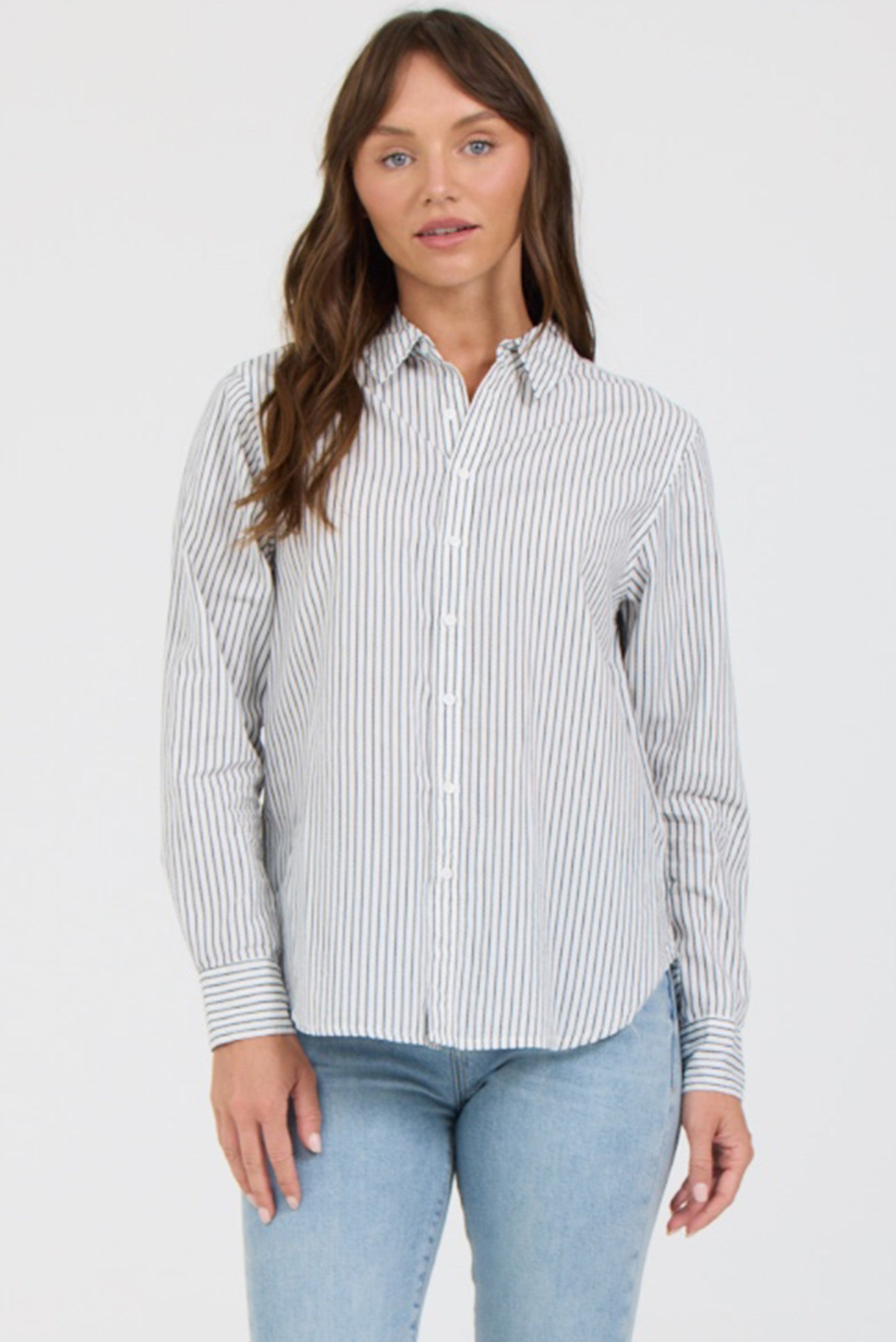 Lolita Top in Dark Gull Stripe by Dear John