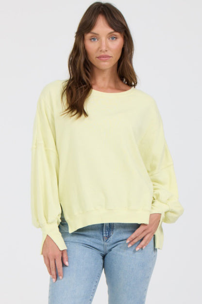 Trenton Pullover in Wax Yellow by Dear John