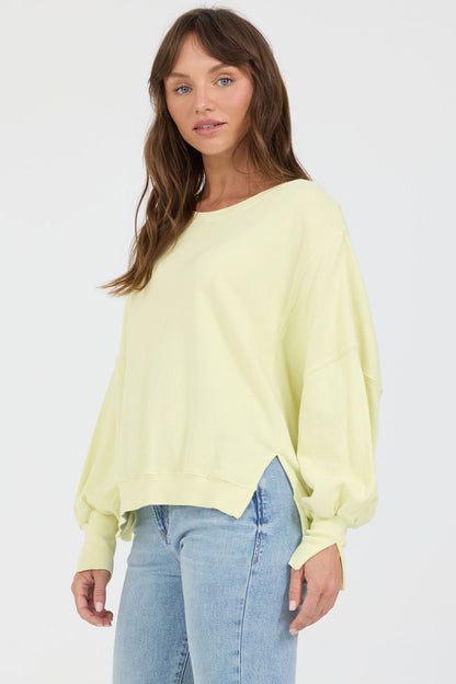 Trenton Pullover in Wax Yellow by Dear John