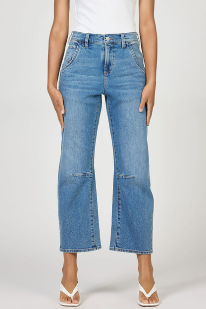 Lasso High Rise Barrel Leg Jeans in Kenia by Dear John