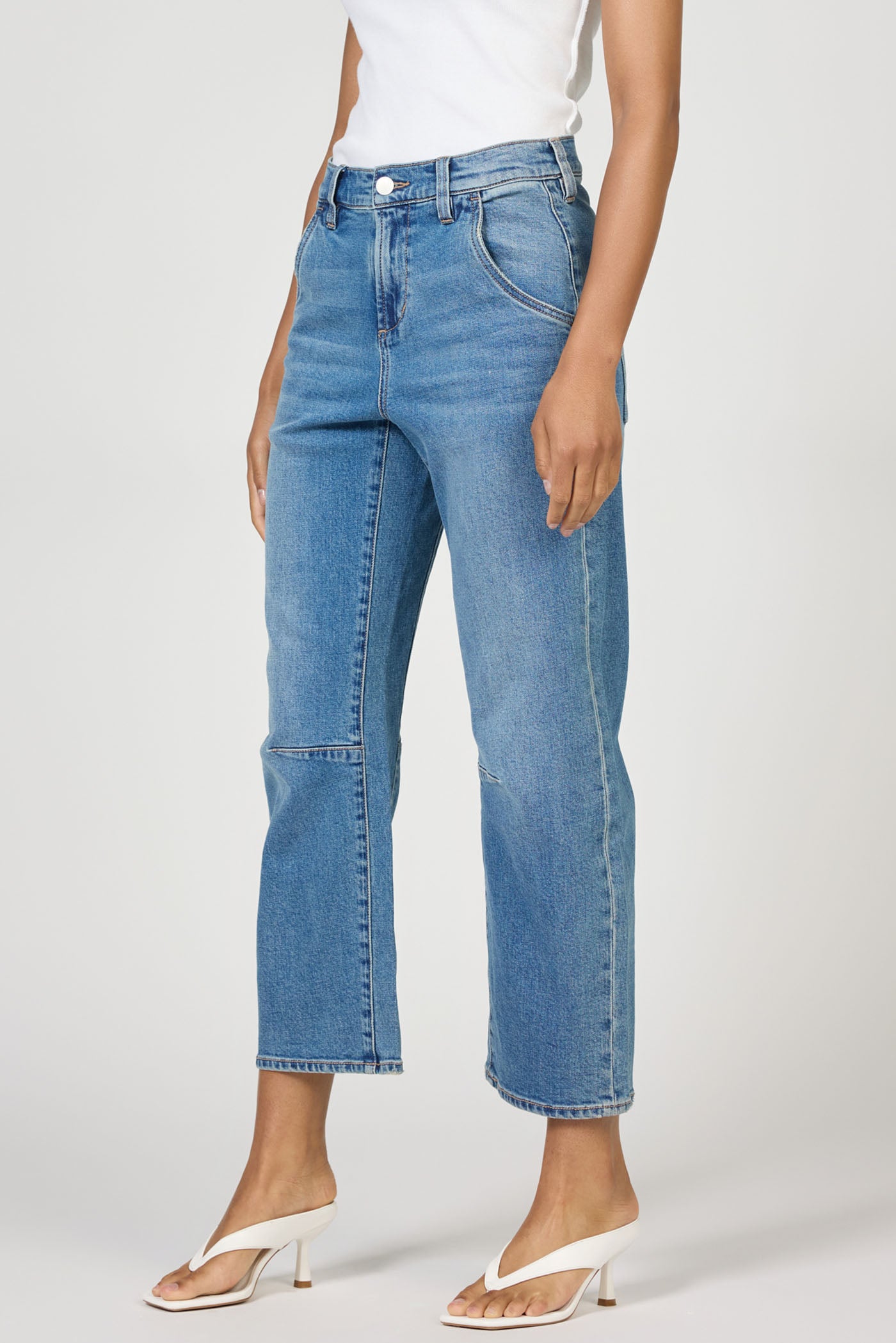 Lasso High Rise Barrel Leg Jeans in Kenia by Dear John