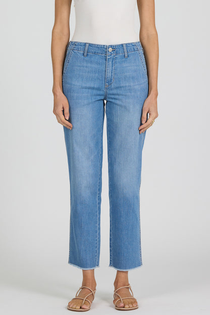 Portia Mid Rise Jeans in Dark Arthlow by Dear John