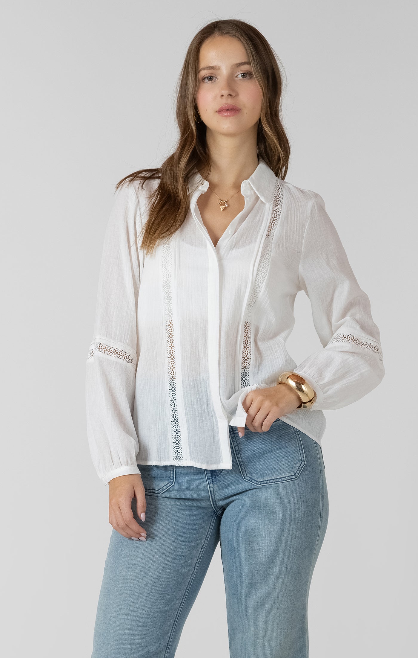 Soft Focus Lace Blouse by Dex