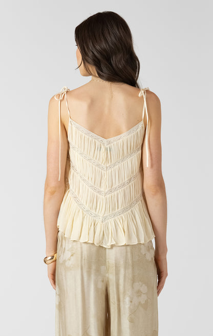 Soft Whispers Tank Top in Buttercream by Dex