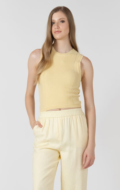 Sunshine Sweater Tank in Lemon Butter by Dex