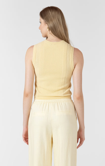 Sunshine Sweater Tank in Lemon Butter by Dex