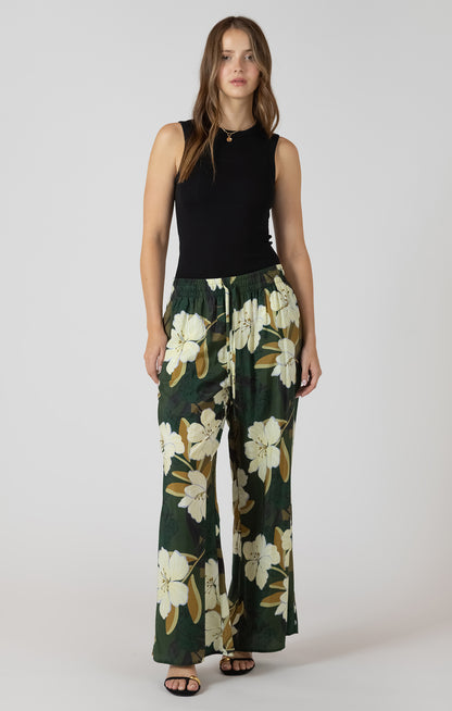 Palm Blossom Wide Leg Pants by Dex