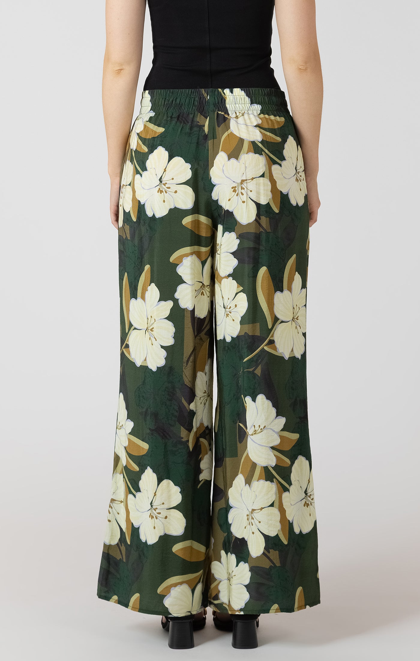 Palm Blossom Wide Leg Pants by Dex