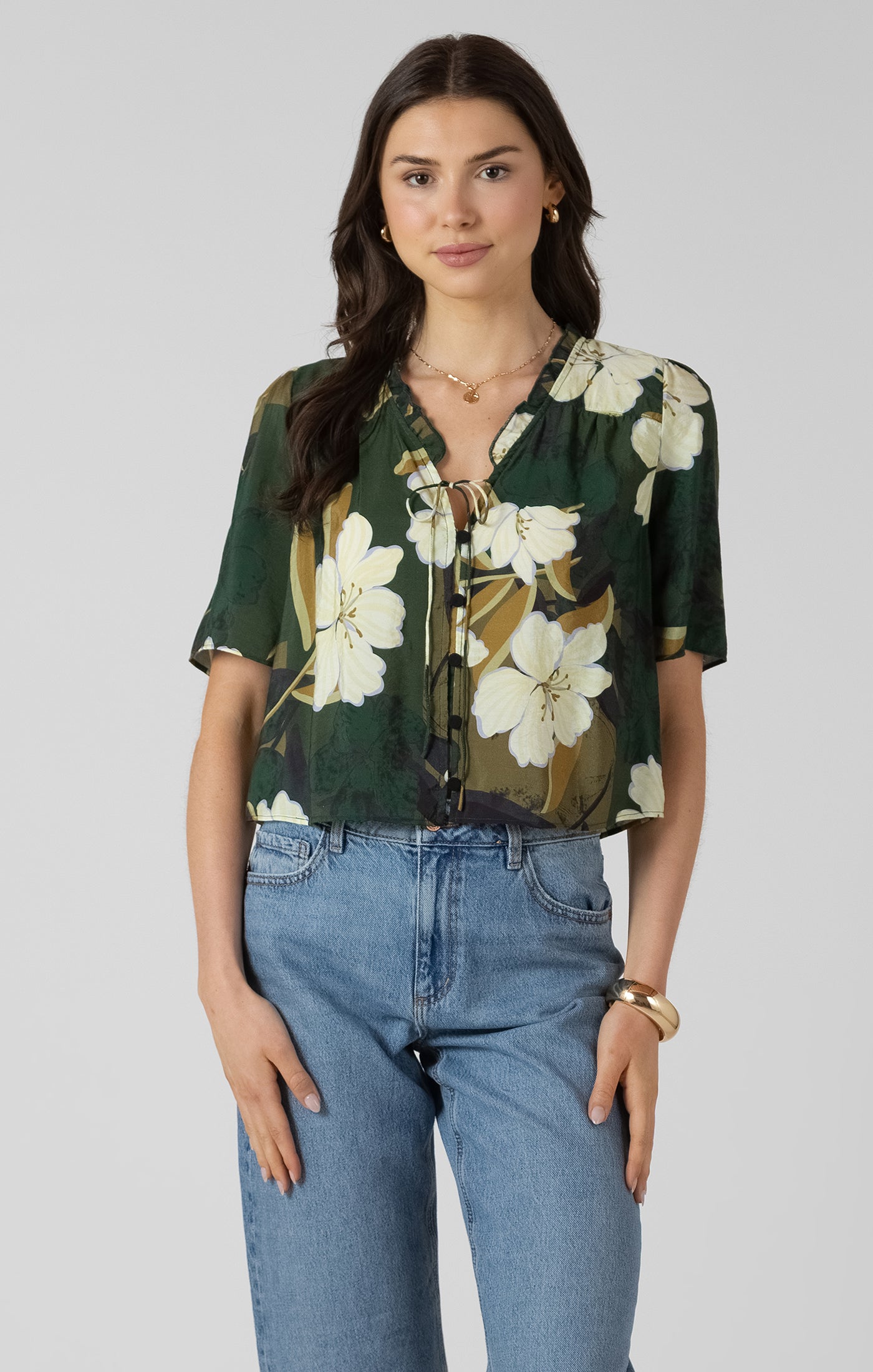 Palm Blossom Blouse by Dex
