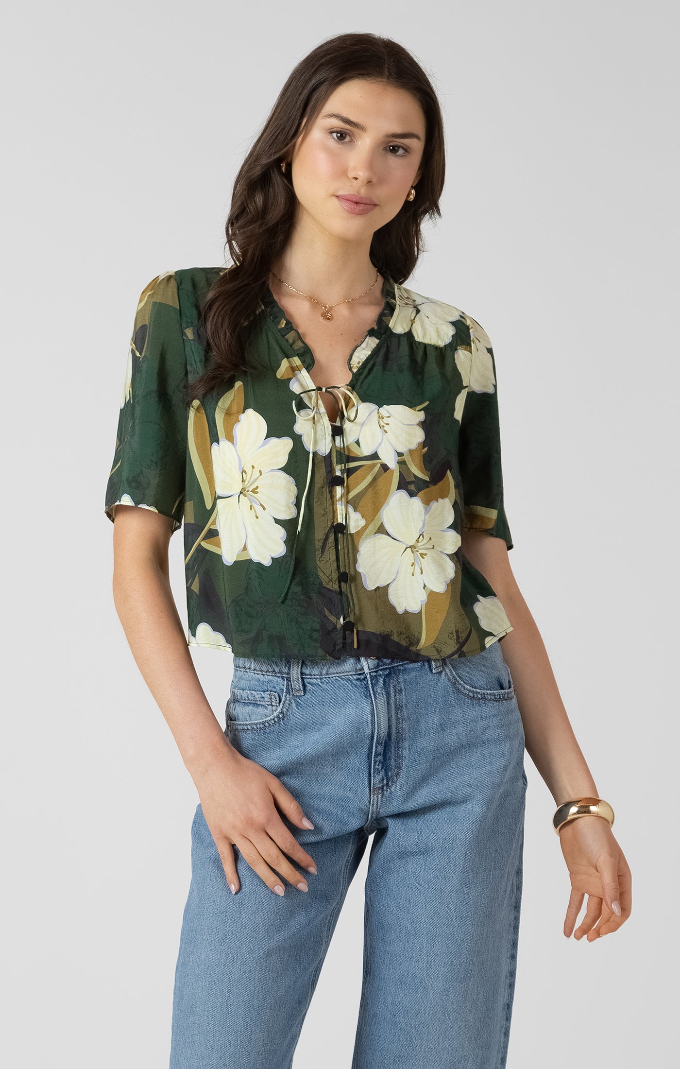 Palm Blossom Blouse by Dex