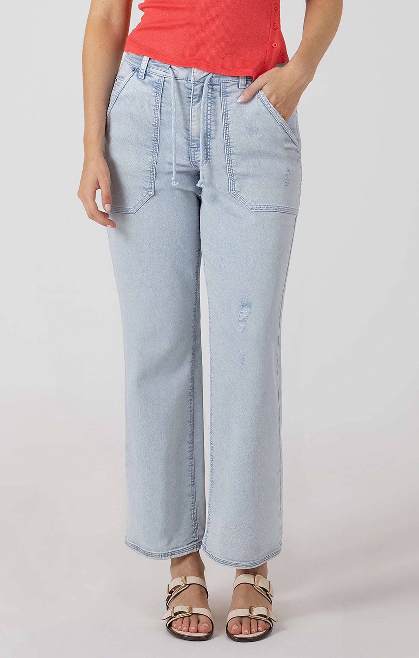 Everyday Twill Pants in Faded Blue by Dex
