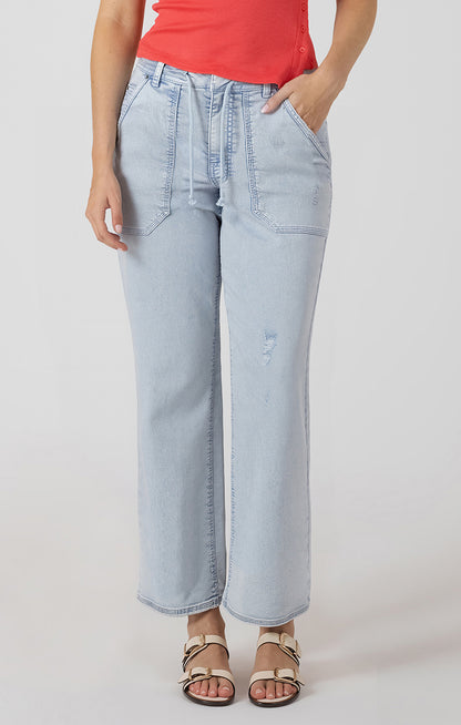 Everyday Twill Pants in Faded Blue by Dex
