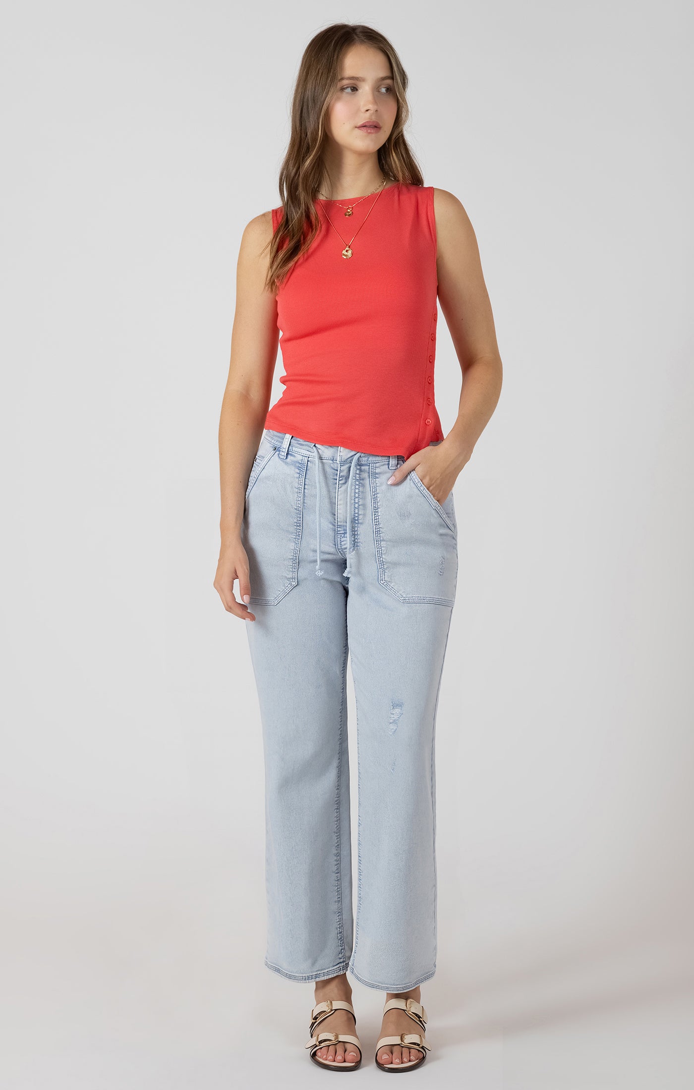 Everyday Twill Pants in Faded Blue by Dex
