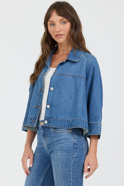 Cristo Denim Jacket in Mid Blue by Dear John