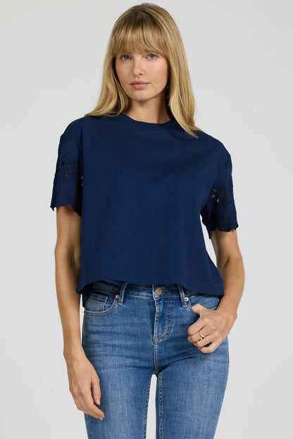 Maddox Top in Black Iris by Dear John