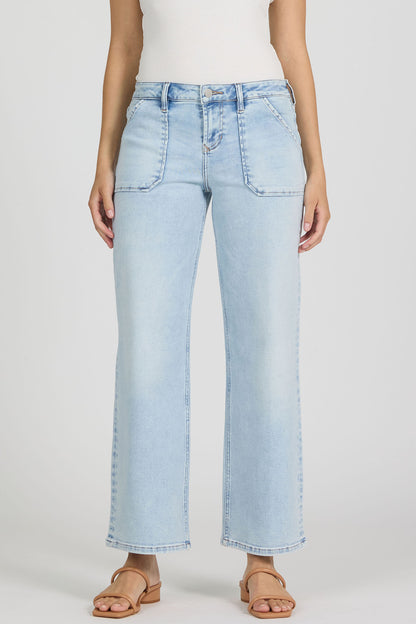 Taylor Mid Rise Jeans in French Cloud by Dear John