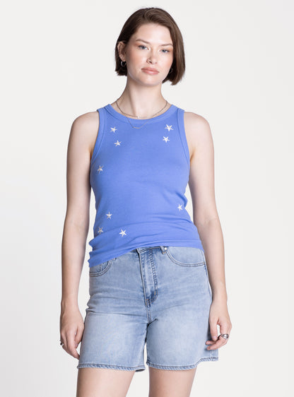 Edlin Tank in Surf Blue Star by Thread & Supply
