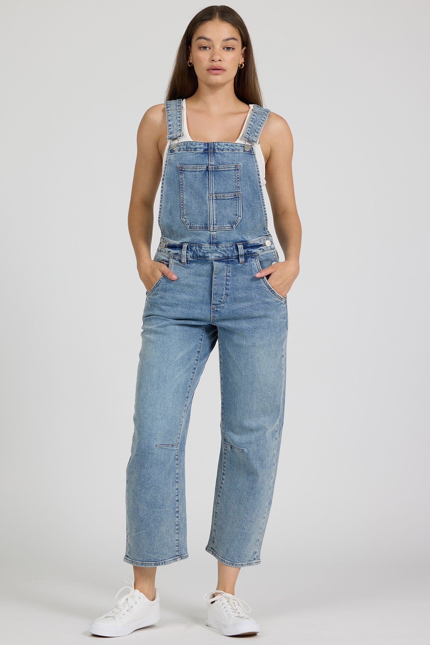 Lasso Barrel Leg Overalls in Western Hue by Dear John