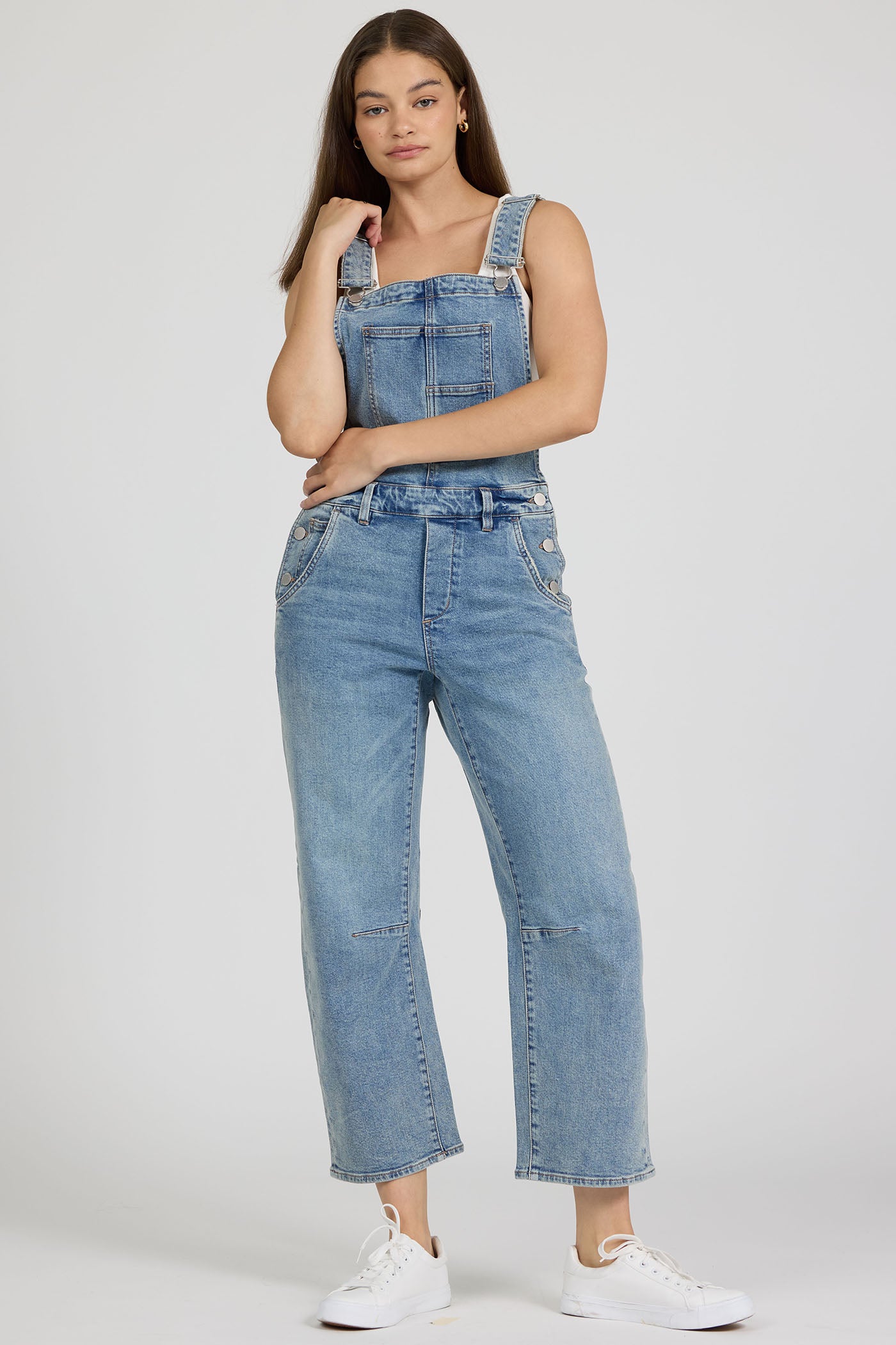 Lasso Barrel Leg Overalls in Western Hue by Dear John