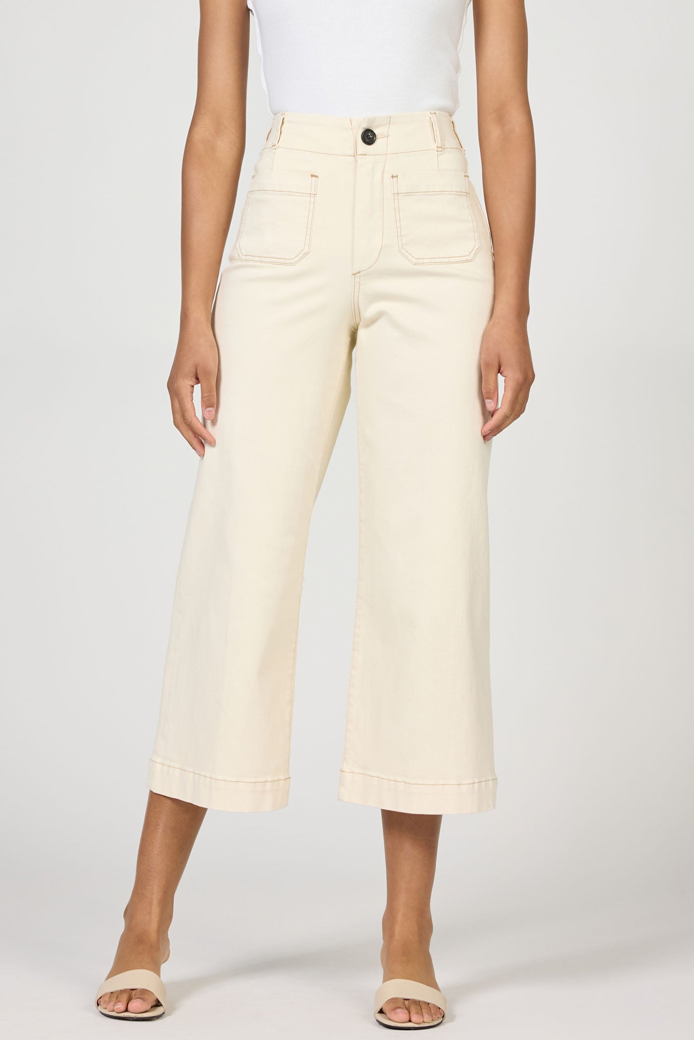 Audrey High Rise Jeans in Ivory by Dear John