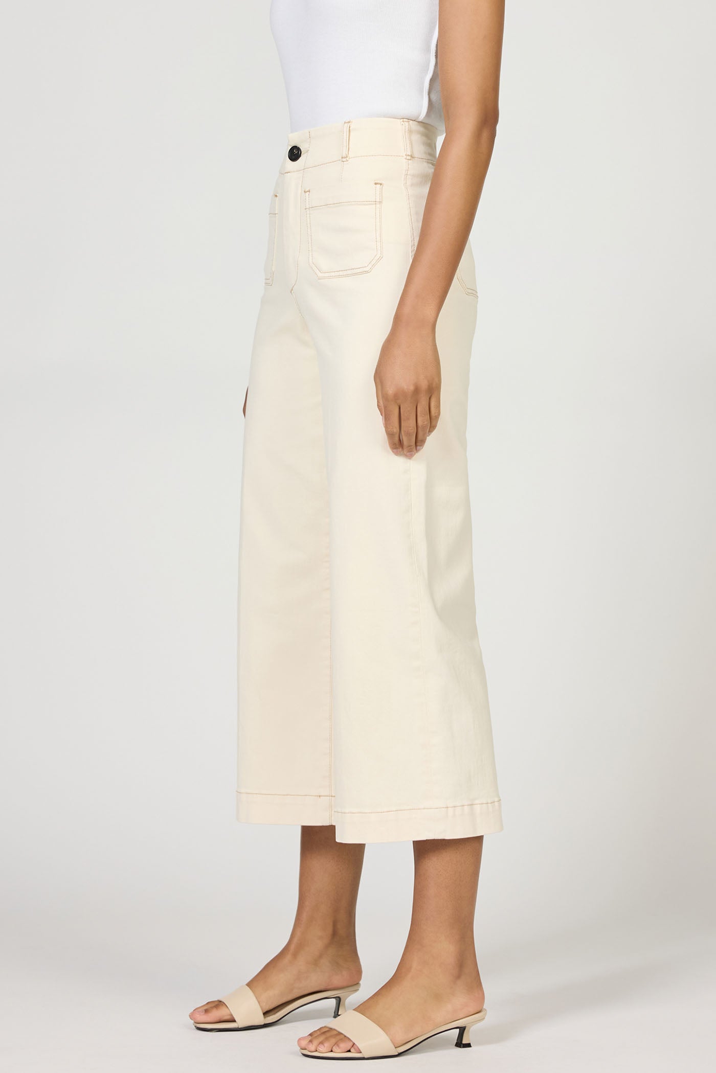 Audrey High Rise Jeans in Ivory by Dear John