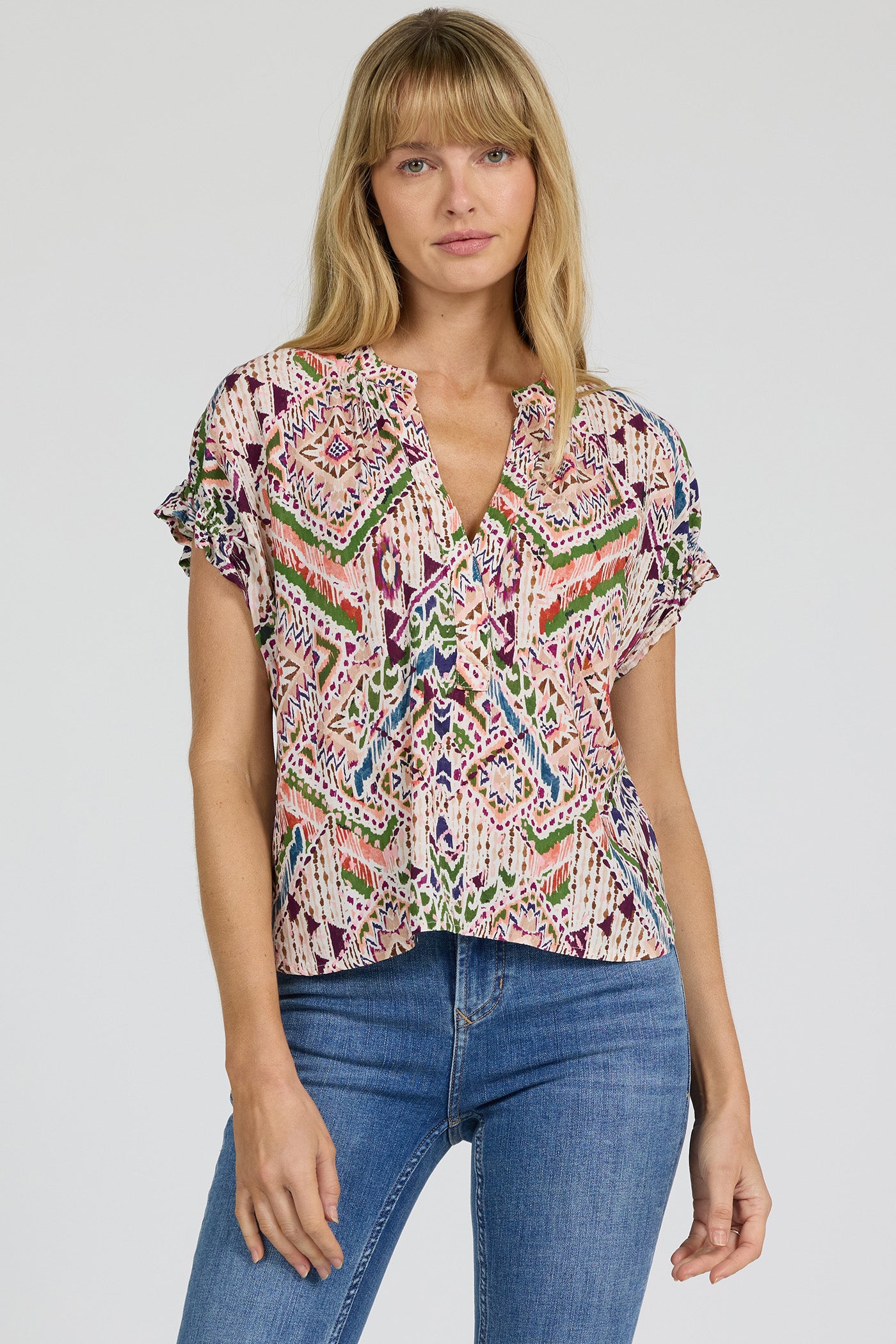 Julia Top in Tropical Ikat by Dear John