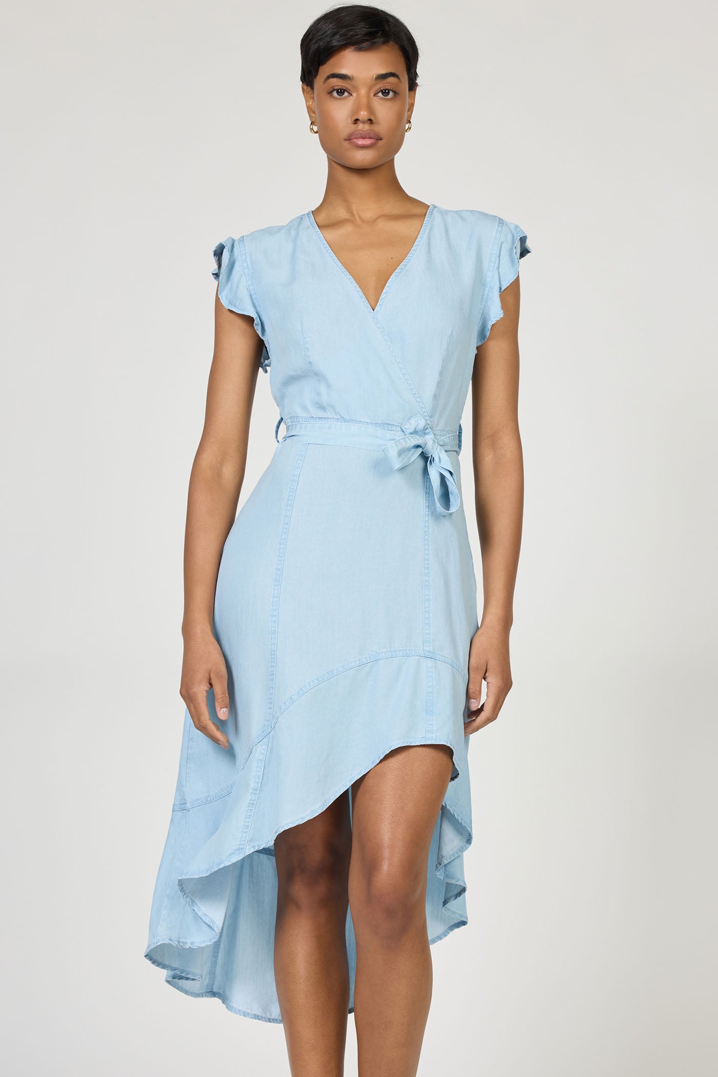 Anahi Tencel Dress in Carolina Blue by Dear John
