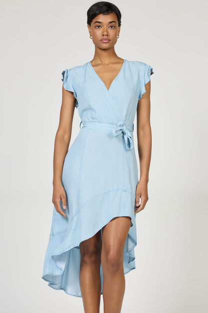 Anahi Tencel Dress in Carolina Blue by Dear John