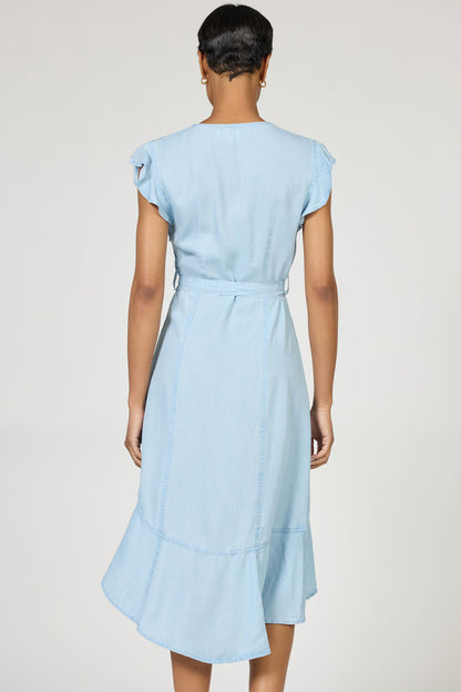 Anahi Tencel Dress in Carolina Blue by Dear John