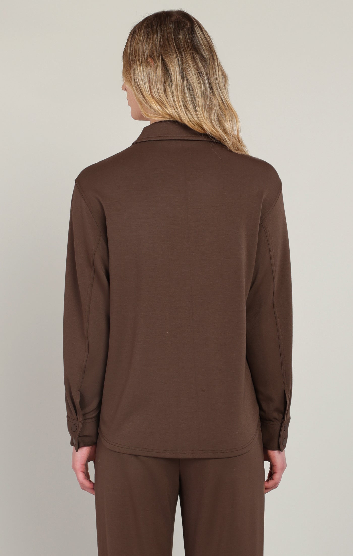 Sweet Escape Scuba Jacket in Milk Chocolate by Dex