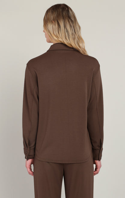 Sweet Escape Scuba Jacket in Milk Chocolate by Dex