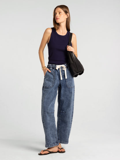 Avril Pants in Medium Wash by Thread & Supply