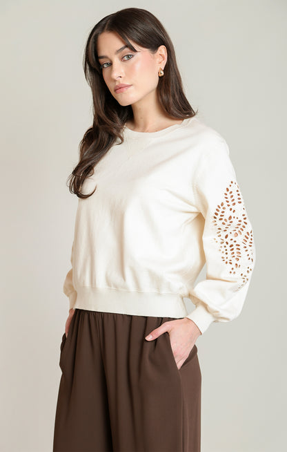 Eyelet You In Sweater by Dex