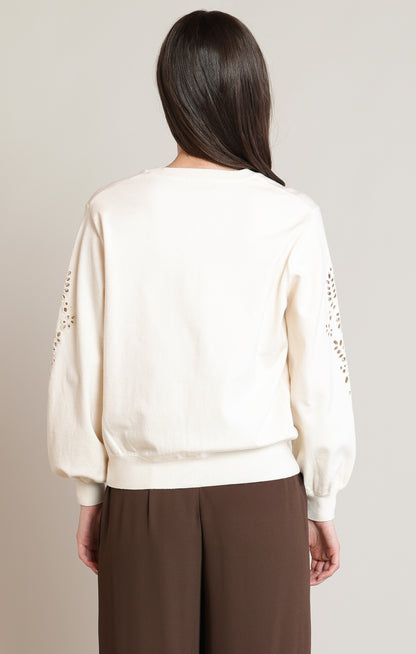 Eyelet You In Sweater by Dex