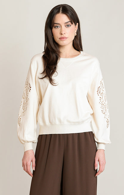 Eyelet You In Sweater by Dex