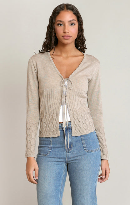 Tie Me Up Cardigan by Dex