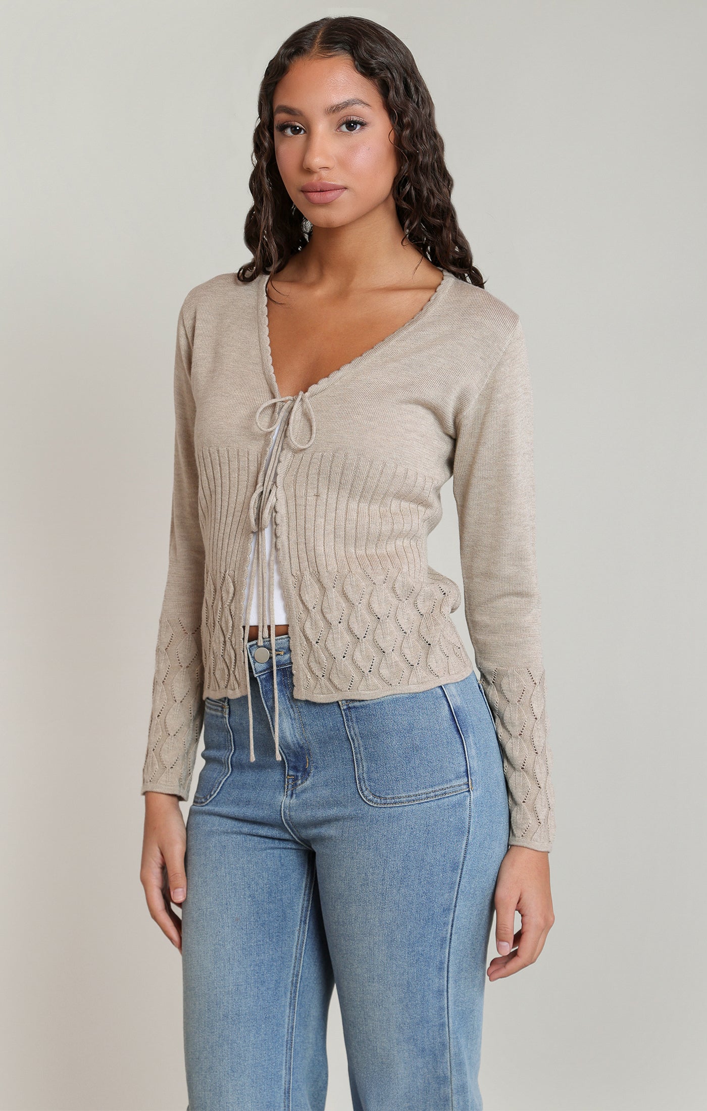 Tie Me Up Cardigan by Dex