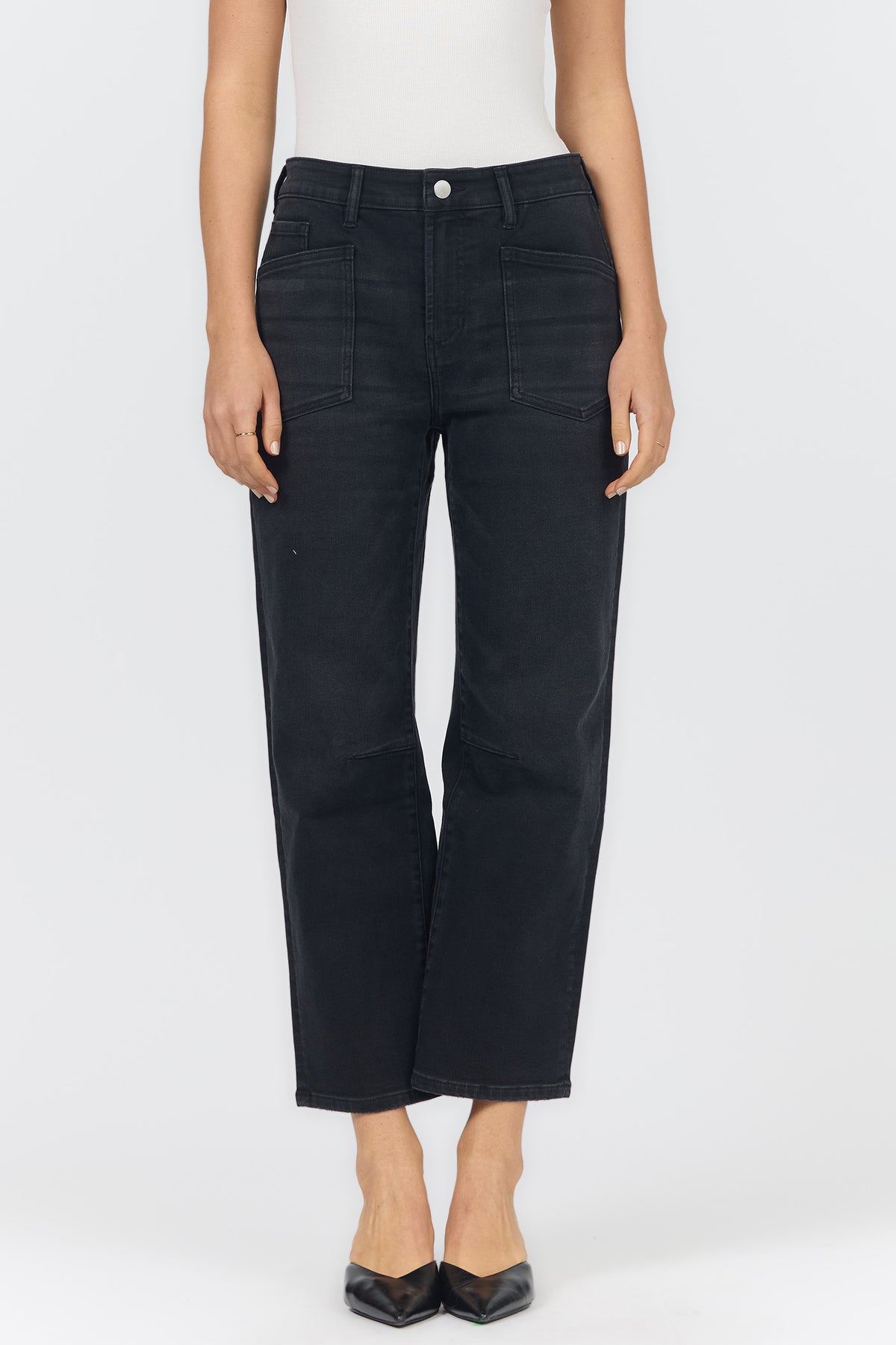 Lasso Mid Rise Jeans in Jet Set by Dear John