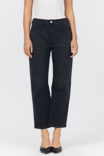 Lasso Mid Rise Jeans in Jet Set by Dear John