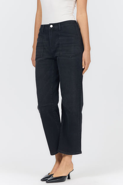 Lasso Mid Rise Jeans in Jet Set by Dear John