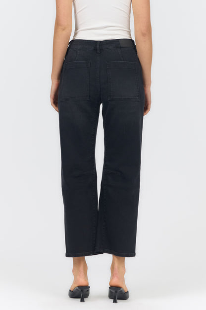 Lasso Mid Rise Jeans in Jet Set by Dear John