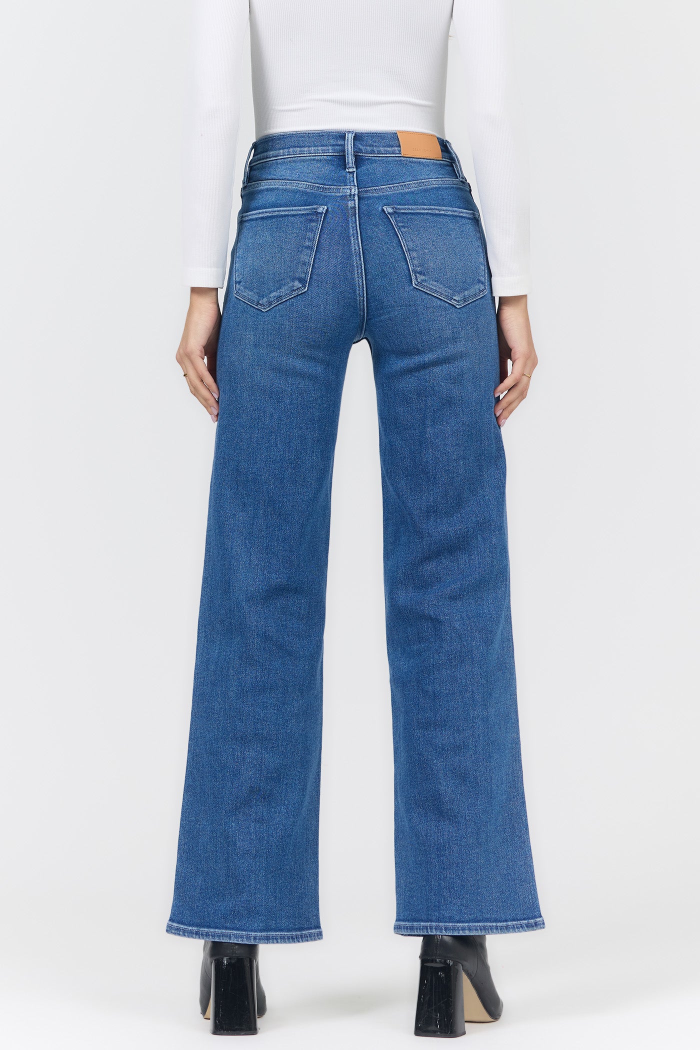 Margot Mid Rise Wide Leg Jeans in Drifting by Dear John