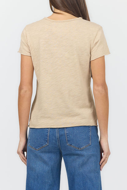 Vanya Slub Knit Tee in Dune by Dear John
