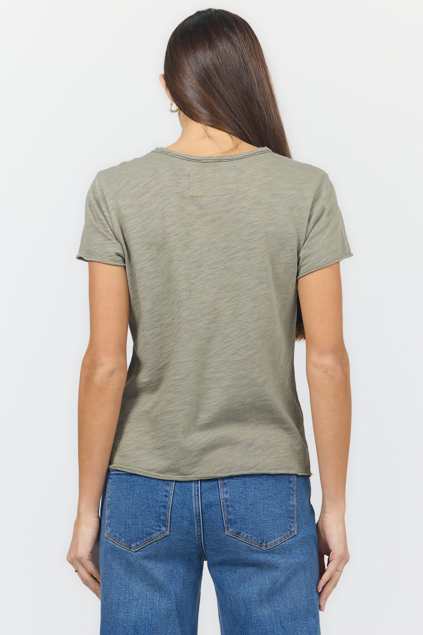 Vanya Slub Knit Tee in Vetiver by Dear John