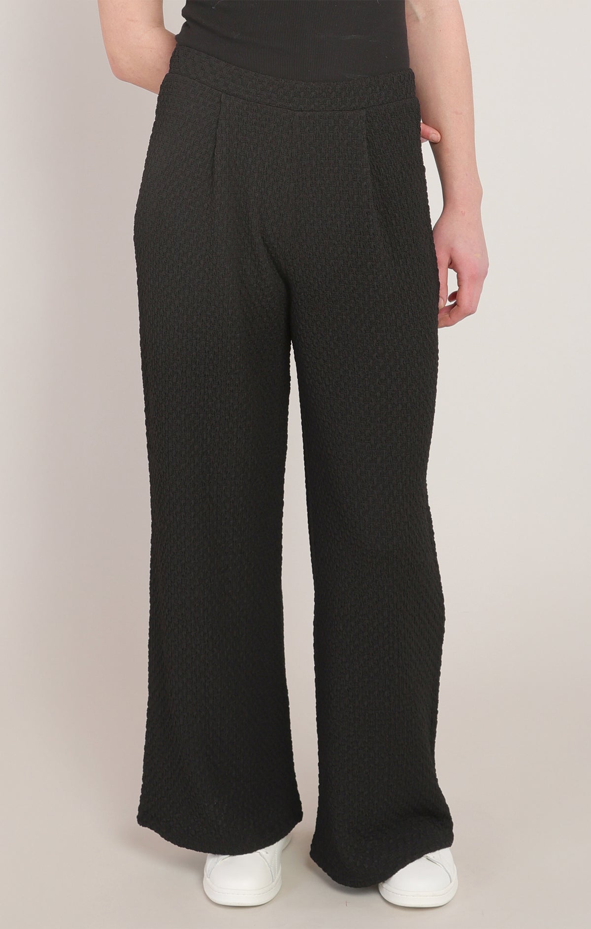 After Hours Textured Pants in Black